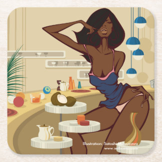 Home Cookin' Square Paper Coaster