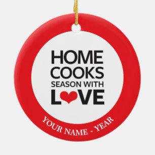 Home Cooks Season With Love Ceramic Tree Decoration