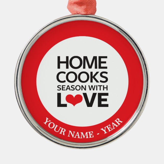 Home Cooks Season With Love Metal Tree Decoration (Front)