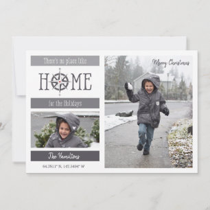 Home Coordinates Grey/White Photo Holiday Card