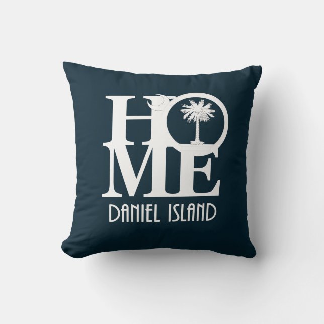 HOME Daniel Island South Carolina Throw Pillow (Front)