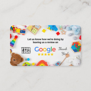 Home Daycare Google Review Template With QR - Business Card
