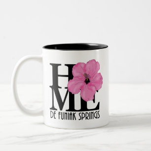 HOME De Funiak SpringsPink Hibiscus 11oz Two-Tone Coffee Mug