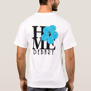 HOME Debary Blue Hibiscus (back print) T-Shirt