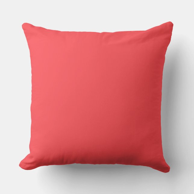Home Decor Accents Bright Salmon Pink Cushion (Front)