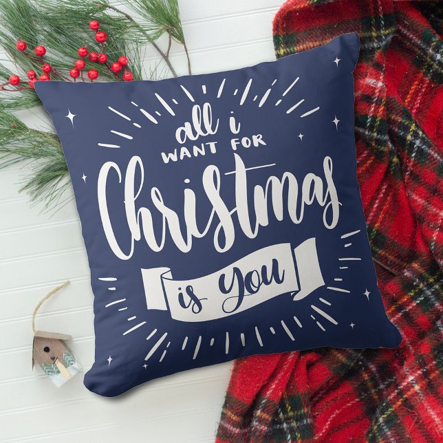 Home Decor Festive Snowflake Navy Blue Cushion (Home Decor Festive Snowflake Navy Blue Throw Pillow)