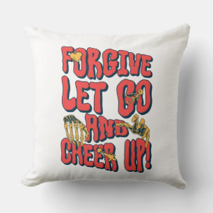 HOME DECOR FORGIVE LET GO WHITE THROW PILLOW