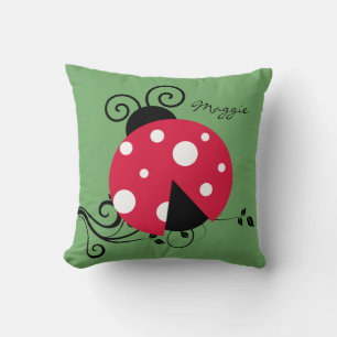 Home Decor Ladybug Throw Pillow