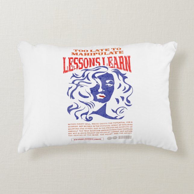 HOME DECOR MANIPULATE LESSONS LEARN ACCENT PILLOW  (Front)