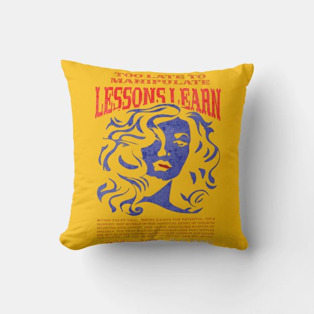 HOME DECOR MANIPULATE LESSONS LEARN THROW PILLOW  (Front)