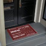 Home Decor Personalised Family Rules Front Door Doormat<br><div class="desc">Personalise this fun family rules door mat. Just add your last name and select colour of your choice your visitors will love it when they come and visit. Makes the perfect anniversary or house warming gift too. Just another way to make your party special all part of the Home and...</div>