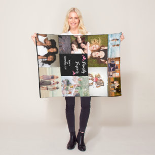 Home Decor Personalised Photo Blanket Collage