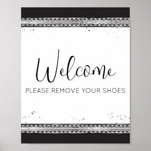 Home Decor Please Remove Your Shoes Sign Poster