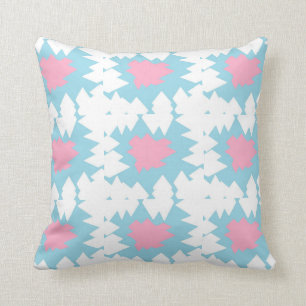 Home decor sofa comfort pink white baby blue cushion