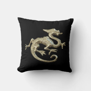 Home Decorating, Accessory, Black Pillow Dragon