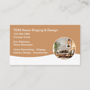 Home Decorating And Staging Design Business Card