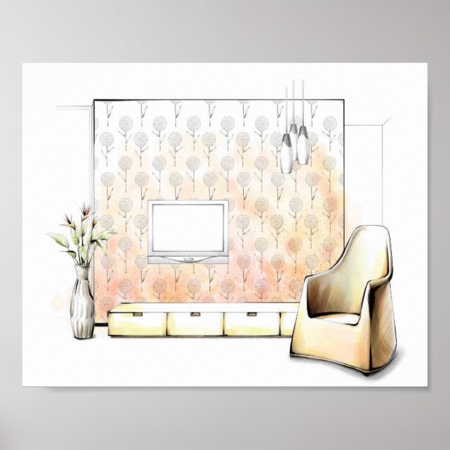 Home Decoration Colour Pencil Artwork (Front)