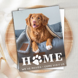 Home Dog Moving We've Moved Announcement Postcard