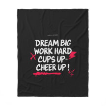 HOME DREAM BIG CHEER UP FLEECE BLANKET 