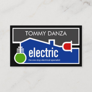 Home Electric Bulb Plug Circuit Business Card