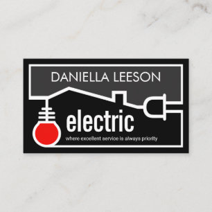 Home Electric Bulb Plug Circuit Business Card