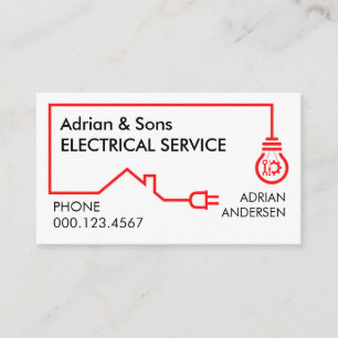 Home Electric Circuit Wire Installation Business Card