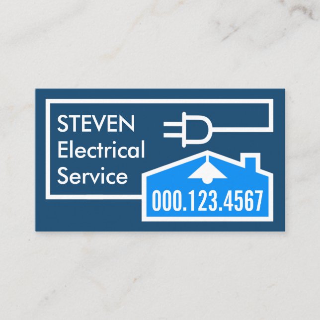 Home Electric Electrical Circuit Business Card (Front)