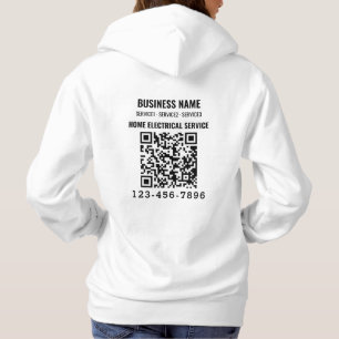 Home electric service QR code Logo custom work Hoodie