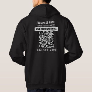 Home electric service QR code Logo custom work Hoodie