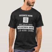 Home electric service QR code Logo custom work T-Shirt (Front)