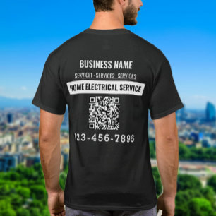 Home electric service QR code Logo custom work T-Shirt