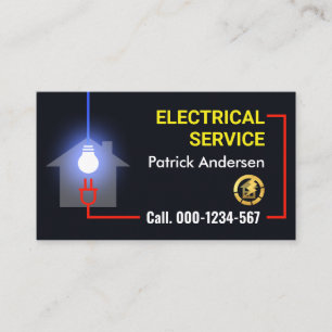 Home Electrical Circuit Frame Electrician Business Card