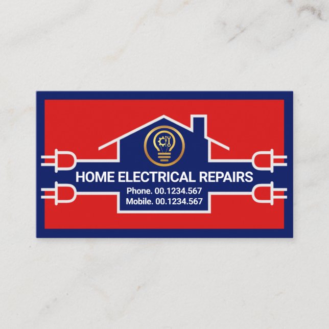 Home Electrical Circuit Wiring Business Card (Front)