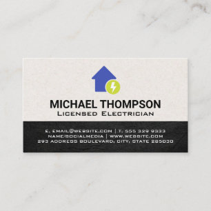 Home Electricity Icon Business Card