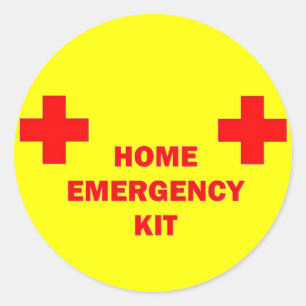 Home Emergency Kit Classic Round Sticker
