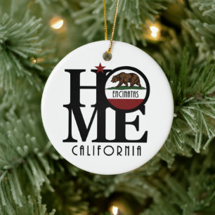 HOME Encinitas California Ceramic Tree Decoration