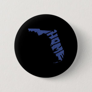 Home Florida Map FL Sunshine State Men Women Retro 6 Cm Round Badge