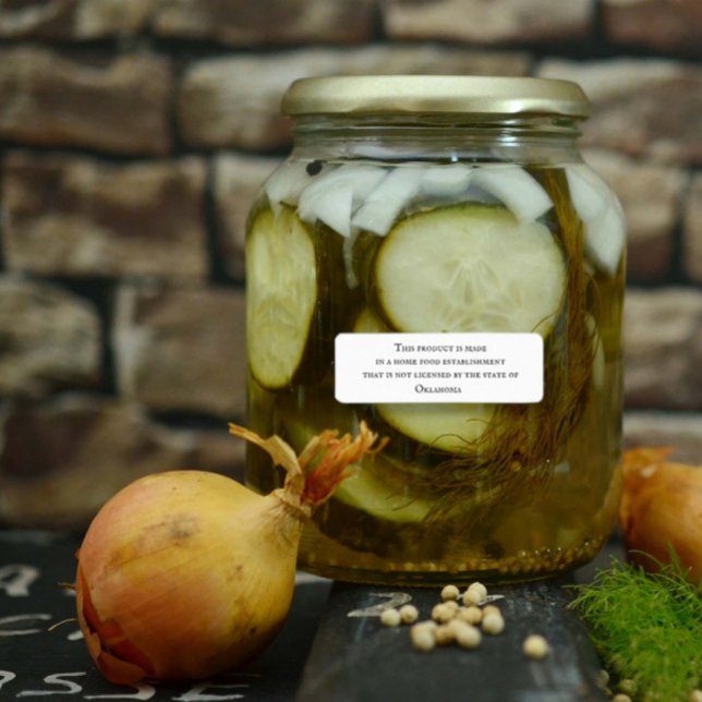 Home Food Kitchen State License Disclosure Label (Creator Uploaded)