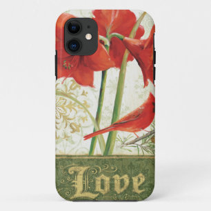 Home for Christmas Amaryllis Love iPhone 11 Case