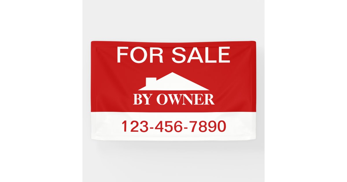 Home For Sale By House Owner Banner Zazzle
