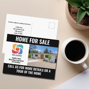 Home for Sale Custom Real Estate Company Logo Postcard