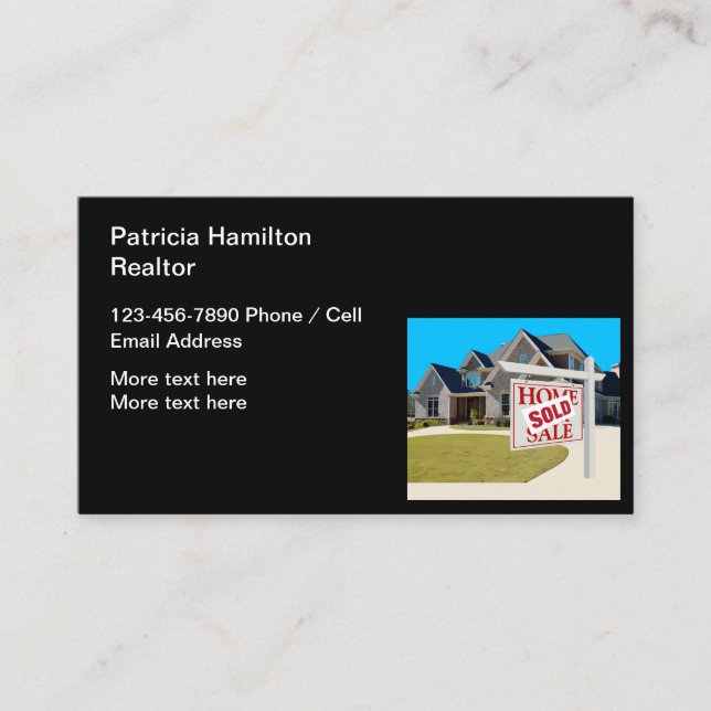 Home For Sale Real Estate Theme Business Cards (Front)