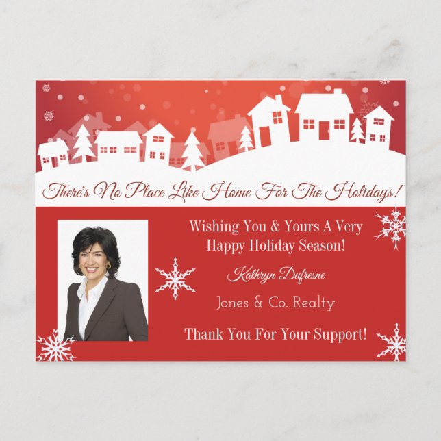 "Home For The Holidays" Business Postcard (Front)