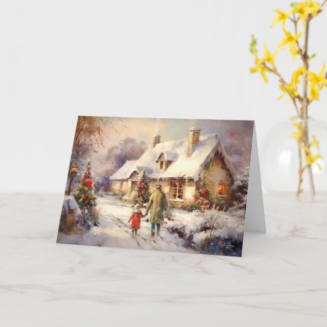 Home for the Holidays Card (Yellow Flower)
