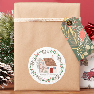 Home for the Holidays Christmas Classic Round Sticker