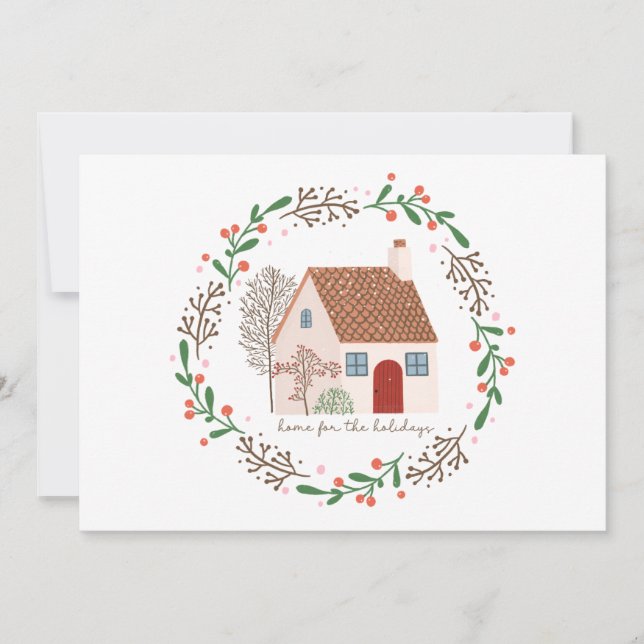 Home for the Holidays Christmas Holiday Card (Front)