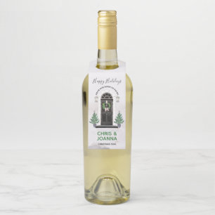 Home For the Holidays Christmas Wine Gift Bottle Tag