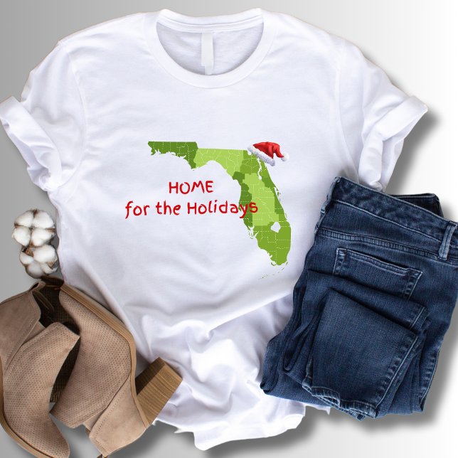Home For The Holidays Florida Winter Christmas  T-Shirt (Creator Uploaded)