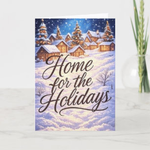 'Home for the Holidays' Folded Greeting Card
