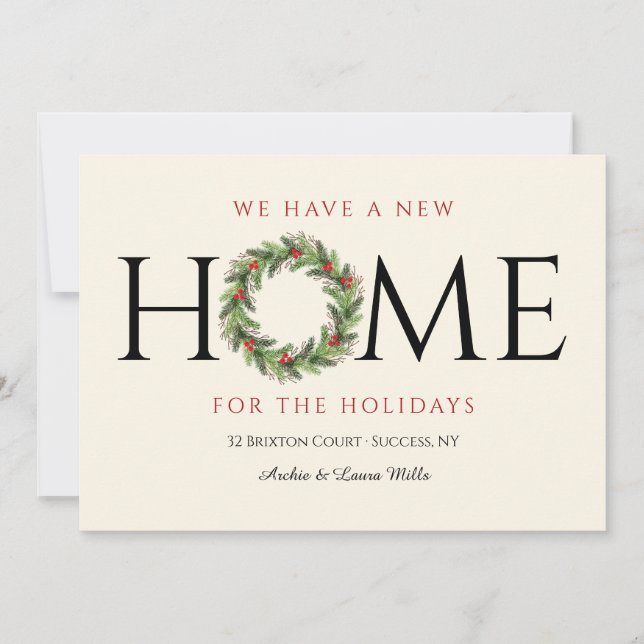 Home For The Holidays Greeting Card (Front)